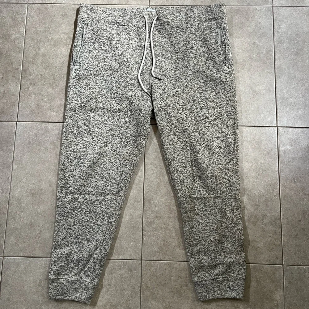 Old Navy XXL cream black knit Sweatpants Lounge Pants Draw string waist